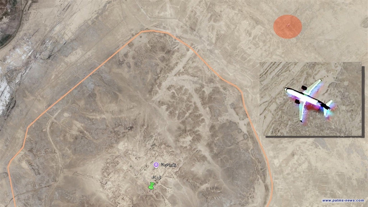 محلقة أم جاثمة في الصحراء..  جدل يحتاج لتفسير.. الاقمار الصناعية ترصد طائرة مدنية موجودة في صحراء الوركاء منذ 2021!